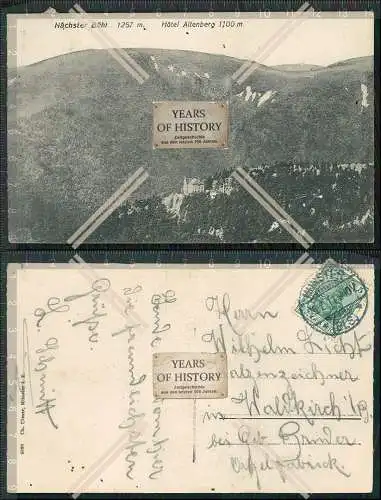 AK Nächster Bühl Hotel Altenberg Munster Münster im Elsass Haut-Rhin 1911 gel.  