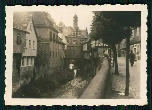 5x Foto Marktbreit am Main Flusspartie mit Blick auf das Maintor, Fachwerkhäuser