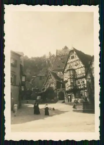5x Foto Marktbreit am Main Flusspartie mit Blick auf das Maintor, Fachwerkhäuser