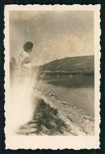 5x Foto Marktbreit am Main Flusspartie mit Blick auf das Maintor, Fachwerkhäuser
