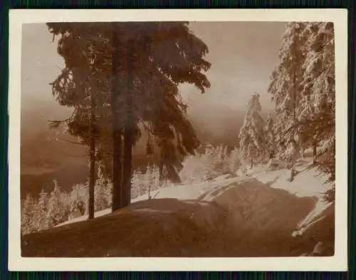 5x Foto Dorf in Sachsen verschneit 1928-29 - Info Rückseite