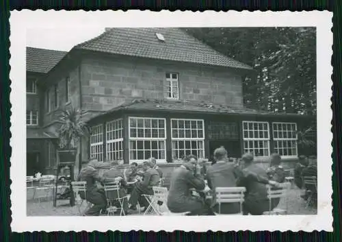10x Foto Soldaten Luftwaffe im Biergarten Restaurant im Münsterland 1940
