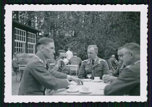 10x Foto Soldaten Luftwaffe im Biergarten Restaurant im Münsterland 1940