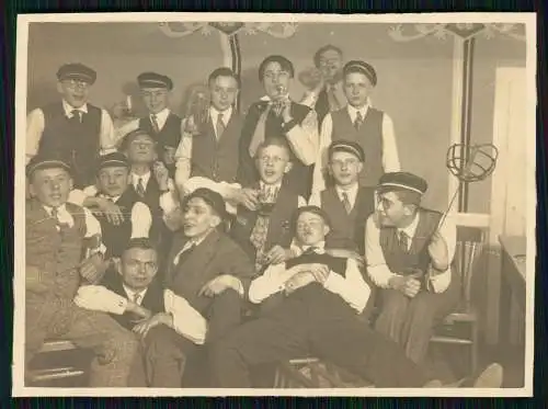 2x Foto AK Studenten Studentika in Sachsen um 1930