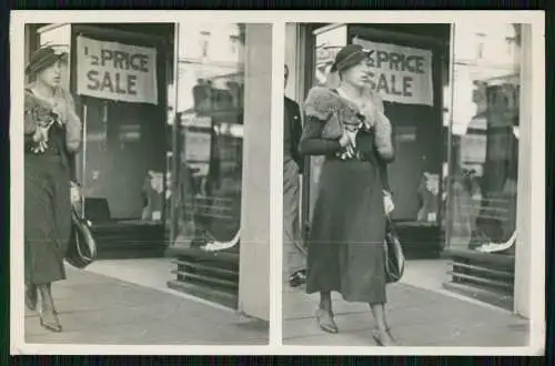 3x Foto AK feine deutsche Dame Stadtbummel Sydenham Durban Südafrika 1935