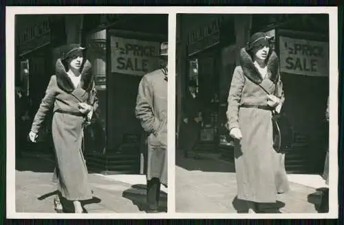 3x Foto AK feine deutsche Dame Stadtbummel Sydenham Durban Südafrika 1935