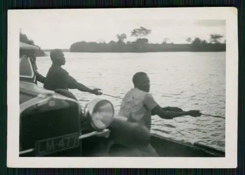 4x Foto Johannesburg Südafrika Fähre PKW Inder Indien auf unserem Lastwagen 1935