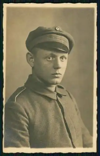 5x Foto AK 1. WK Soldaten in Uniform - diverse Portrait Ansichten