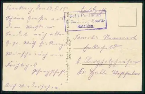 AK Schlachtfeld von Buzy - zwischen Conflans und Verdun - Feldpost Stempel 1915