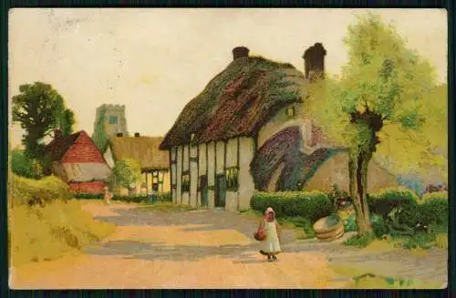 AK Dorfstr. - Reklame Fahrrad Fahrräder August Stukenbrok Einbeck 1916 gelaufen