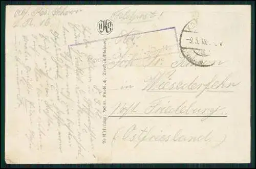 3x AK 1. WK Brimont Marne, von den Deutschen besetztes Hauptfort - 1918 Feldpost