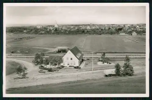 Foto AK Autobahn-Rasthaus Hotel Leipheim Donau Bundesautobahn München-Stuttgart