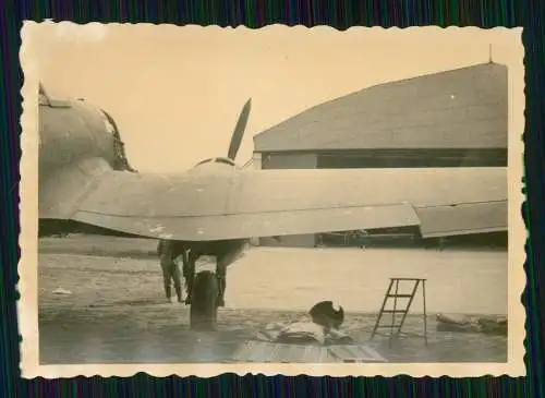 4x Foto 7 x 5 cm altes Papier nach 1945 - German Flugzeug Aircraft