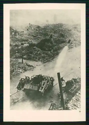4x Foto 10,5 x 6,5cm - altes Papier nach 1945 - Panzer Tank