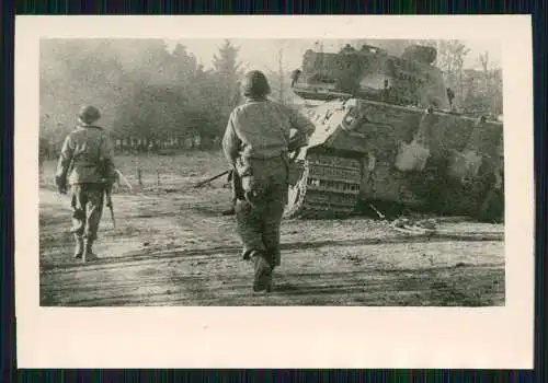 4x Foto 10,5 x 6,5cm - altes Papier nach 1945 - Panzer Tank