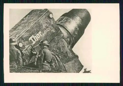 4x Foto 10,5 x 6,5cm - altes Papier nach 1945 - englische Soldaten Flak Geschütz