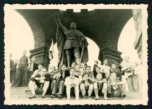 8x Foto Jungs kurze Hose Porta Westfalica Kaiser Wilhelm Denkmal Vlotho Minden