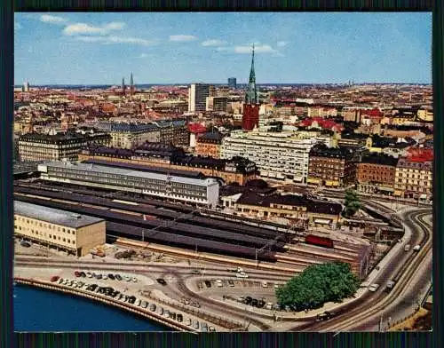 10x alte Fotos in Farbe 9x7cm - Stockholm Schweden diverse Ansichten Info Rücks.