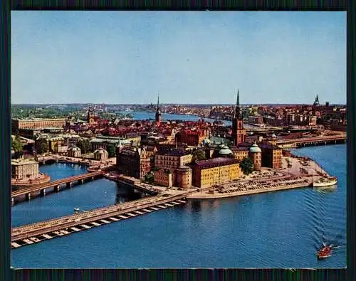 10x alte Fotos in Farbe 9x7cm - Stockholm Schweden diverse Ansichten Info Rücks.