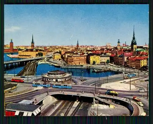 10x alte Fotos in Farbe 9x7cm - Stockholm Schweden diverse Ansichten Info Rücks.