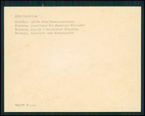 10x alte Fotos in Farbe 9x7cm - Stockholm Schweden diverse Ansichten Info Rücks.