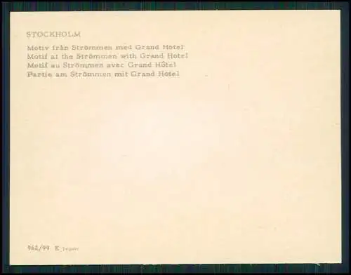 10x alte Fotos in Farbe 9x7cm - Stockholm Schweden diverse Ansichten Info Rücks.