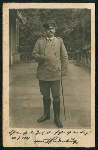 AK Paul von Hindenburg General-Feldmarschall Chef Generalstabes Feldheeres 1917