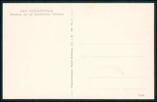 AK Wesel am Niederrhein, Heldentod der Schill'schen Offiziere vor Wesel, Denkmal