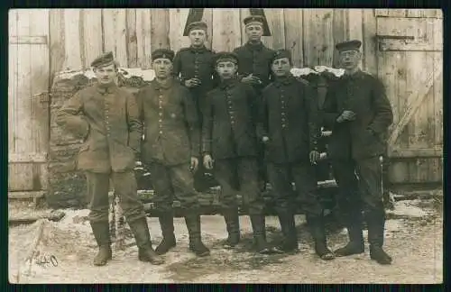 4x Foto u. AK 1. WK - Soldaten an der Front - Feldpost gelaufen