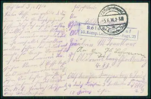 5x Foto u. AK 1. WK - Soldaten an der Front - Feldpost gelaufen 1916