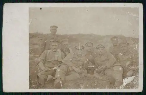 5x Foto u. AK 1. WK - Soldaten an der Front - Feldpost gelaufen 1916
