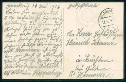 2x AK 1. WK - Longuyon Meurthe et Moselle - Feldpost gelaufen 1916