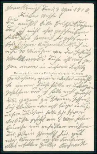 2x AK 1. WK - Longuyon Meurthe et Moselle - Feldpost gelaufen 1916