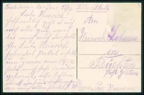 AK 1. WK - Hamoir Lüttich Wallonien Comblain-la-Tour - Feldpost-Karte 1915