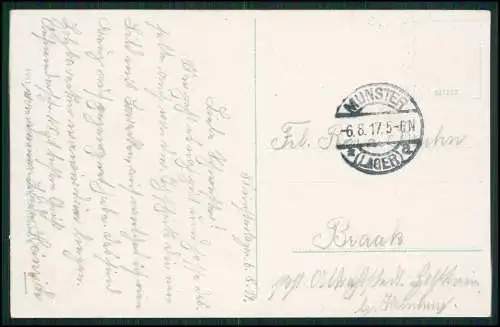AK 1. WK Munsterlager i. Hann. Truppenlager im Heidekreis 1917 Feldpost gelaufen