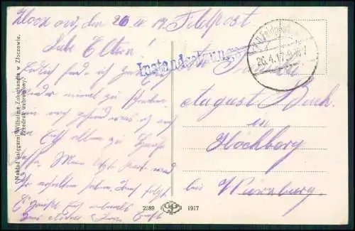 AK 1. WK- Zloczow Solotschiw Ukraine, Ulica Sobieskiego, Sobieskigasse 1917 gel.