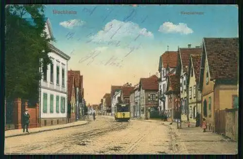 AK Bischheim Elsaß Elsass Bas Rhin Hauptstraße Straßenbahn - 1916 gel. Feldpost