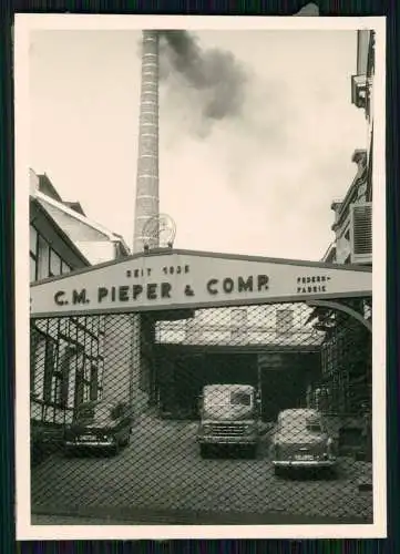 8x Foto Werkfoto Arbeiter Fabrikgebäude  Drahtweberei Pieper Hagen Hohenlimburg