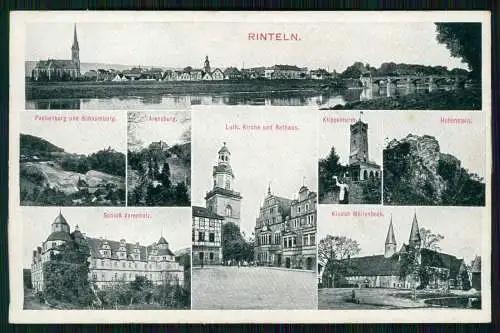 AK Ansichtskarte Rinteln an der Weser - Marktplatz lutherische Kirche ......