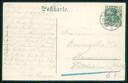 AK Borkum, Nordseebad, Möwen Fütterung Meer Vögel Kinder am Strand 1906 gelaufen