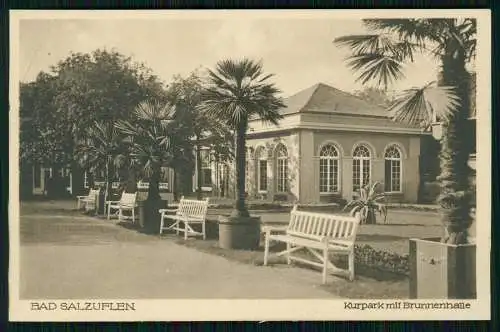 AK Ansichtskarte Bad Salzuflen Lippe - Kurpark mit Brunnenhalle um 1930