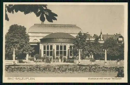 AK Ansichtskarte Bad Salzuflen Lippe - Kurhaus mit neuer Terrasse um 1930