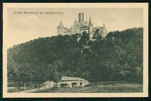 AK Adensen Nordstemmen Niedersachsen - Brücke Schloss Marienburg - um 1930