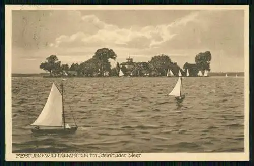 AK Steinhude Wunstorf - Festung Wilhelmstein im Steinhuder Meer - 1929 gelaufen