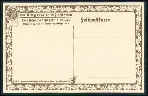 AK 1. WK - Der Krieg 1914/15 in Postkarten - Generaloberst von Eichhorn Portrait