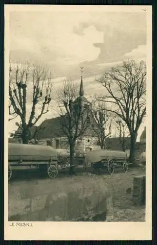 AK 1. WK - Der Krieg 1914/15 in Postkarten -Le Mesnil Somme, Kirche L'Eglise ...