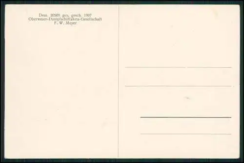 AK Bodenwerder Weser - Oberweser-Dampfschiffahrts-Gesellschaft F. W. Meyer 1907