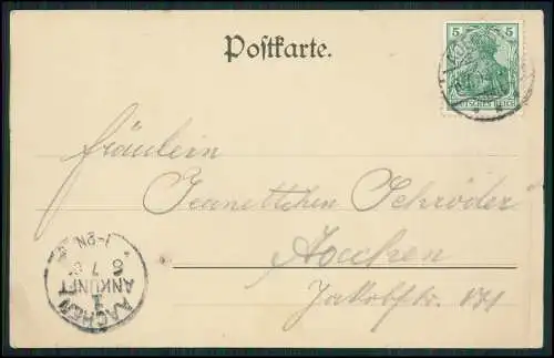 AK - Adenau in der Eifel - Blick auf den Ort, Hohe Acht, Nürburg - 1903 gelaufen