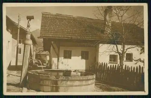 Foto AK Landeck Serfaus Tirol - Oberinntal altes Haus Holzbrunnen  - 1920 gel.