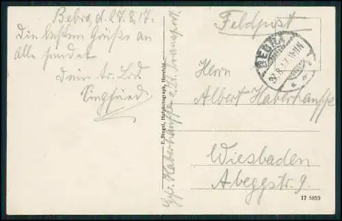 AK Bebra an der Fulda Hessen Bahnhof, Gleisseite, Eisenbahn - 1917 Feldpost gel.